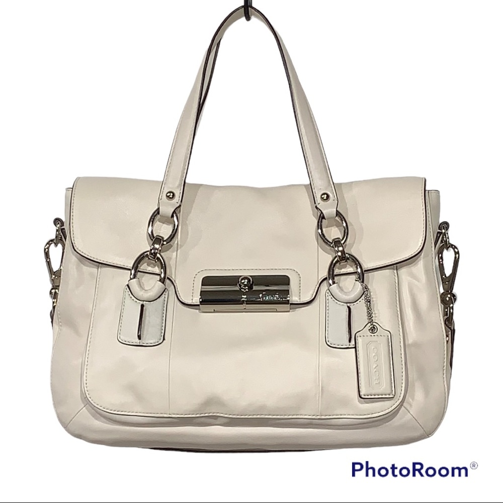 Coach Kristen Satchel Bag Classic Quiet Luxury Timeless Design Bone - Picture 15 of 15